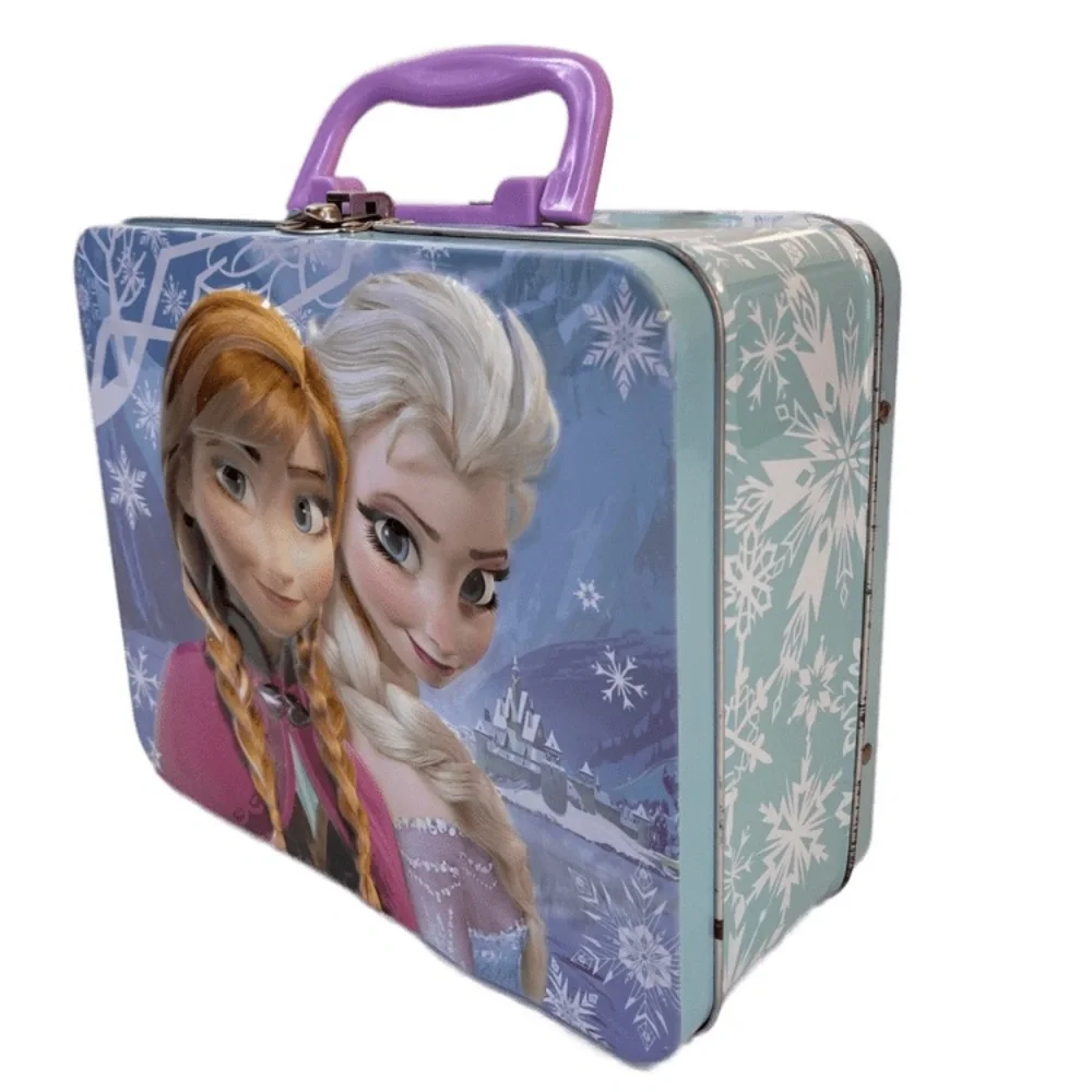 Vintage Frozen Disney Lunchbox Metal  School Lunchbox Travel Tin Lunch Bag Box